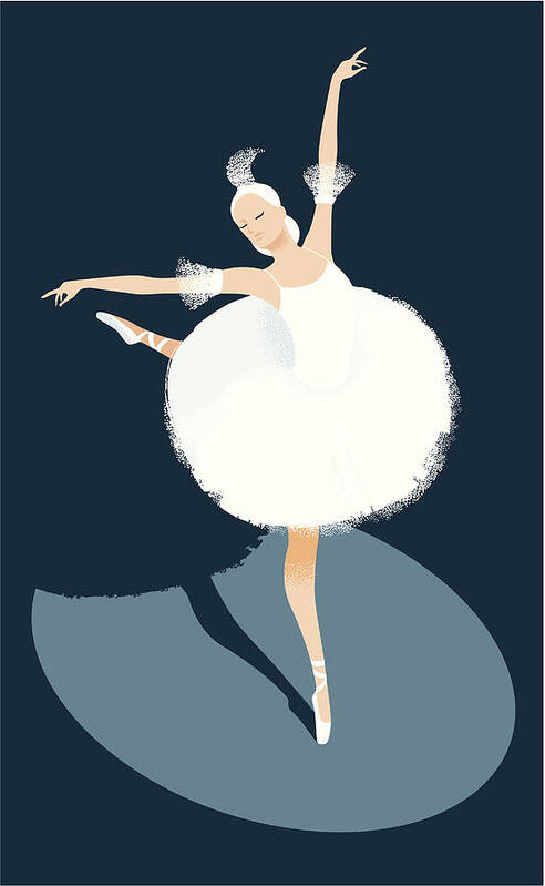 Ballet Dancer Art Print featuring the digital art Ballerina Dancing by Mcmillan Digital Art