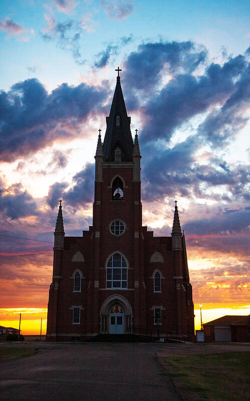  Church Art Print featuring the photograph Silouette of Faith by Shirley Heier