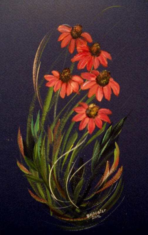 Daisy Art Print featuring the painting Coneflower by Dorothy Maier