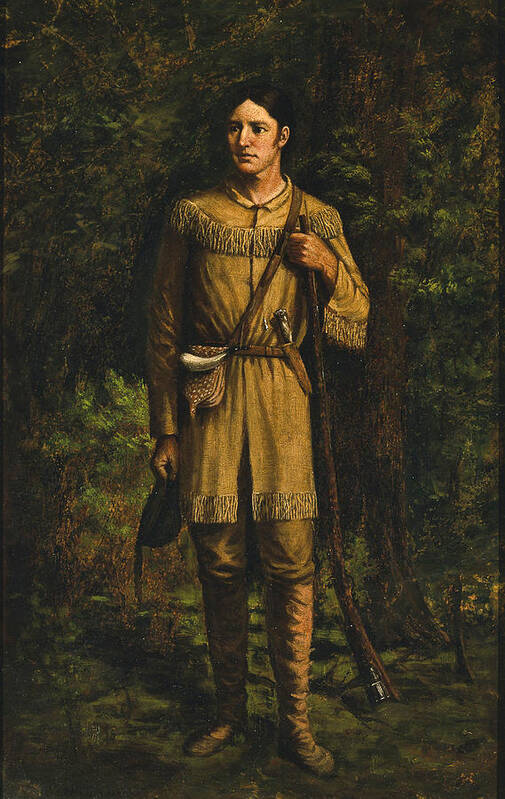 Davy Crockett Art Print featuring the painting Davy Crockett by Celestial Images