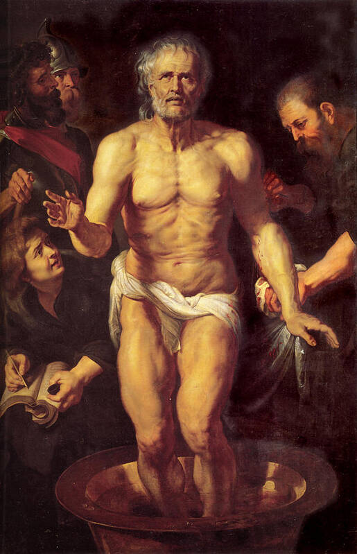 Death Of Seneca Art Print featuring the painting Death of Seneca by Peter Paul Rubens