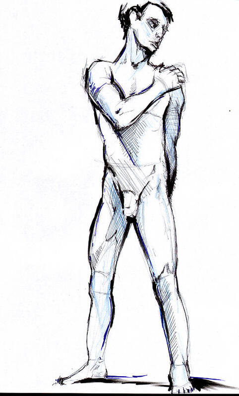 Figure Drawing Art Print featuring the drawing FIgure by John Gholson