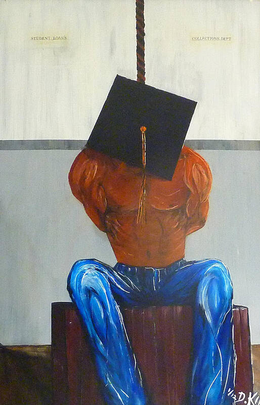 Political Art Art Print featuring the painting Higher Education by Douglas Keen