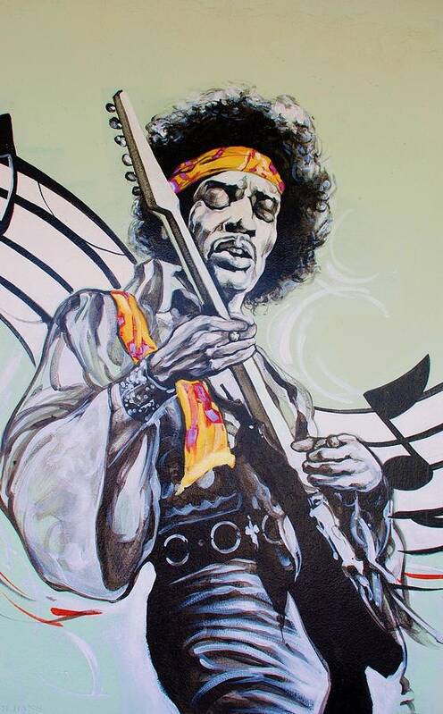 Jimi Hendrix Art Print featuring the photograph Jimi by Rob Hans