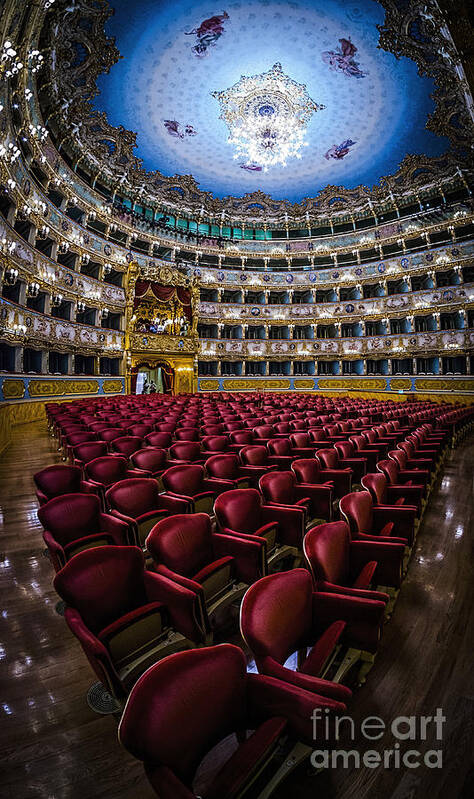 La Fenice Art Print featuring the photograph La Fenice Theatre Venice #1 by Paul and Helen Woodford