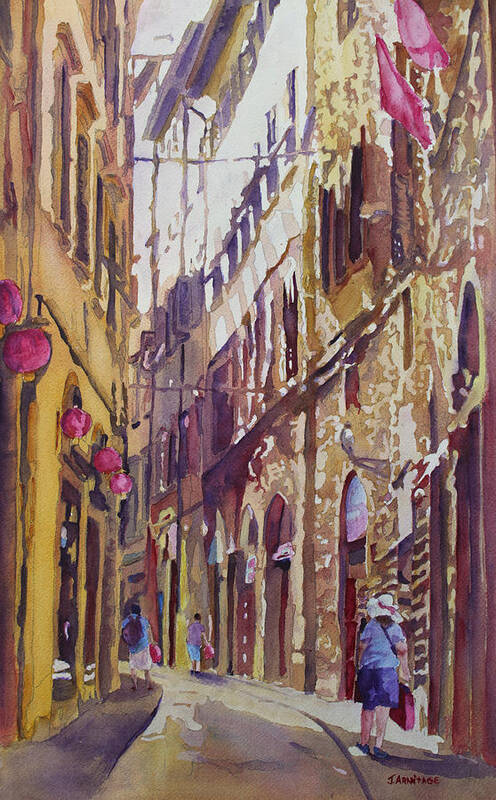 Florence Art Print featuring the painting Late Afternoon in Florence by Jenny Armitage