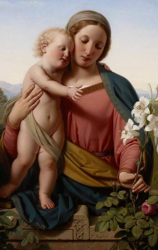 Jesus Art Print featuring the painting Madonna and Child by Franz Ittenbach