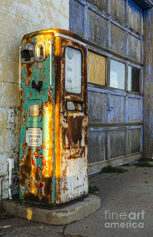 Mclean Art Print featuring the photograph Out of Gas in McLean Texas by Deborah Smolinske