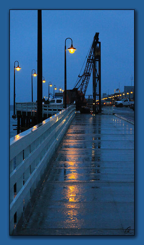 Santa Cruz Art Print featuring the photograph Santa Cruz Wharf at Dusk by Chris Thomas