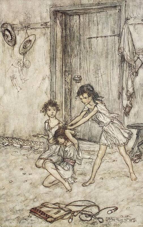 C20th Art Print featuring the drawing She Was A Vixen When She Went by Arthur Rackham