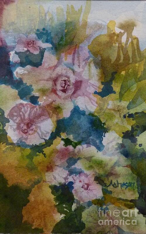Hortensia Art Print featuring the painting Soft Flowers 2 by Donna Acheson-Juillet