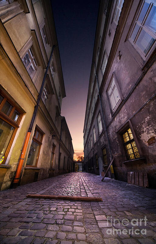 Buildings Art Print featuring the photograph The alley of Cracov by Jaroslaw Blaminsky