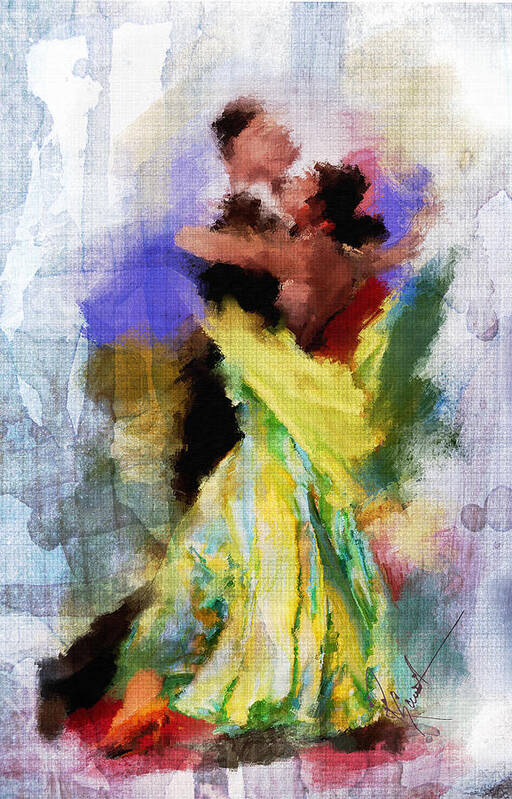 Man Art Print featuring the painting The Dance by Rob Smith's