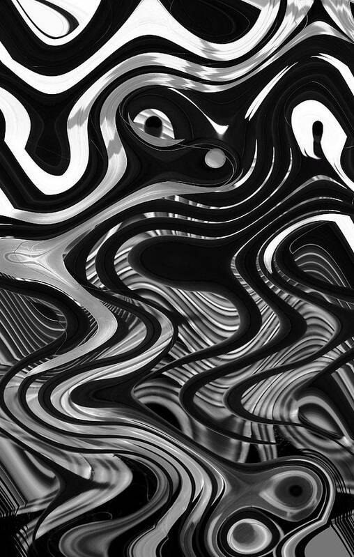 Abstract Art Print featuring the photograph The recipe is Black and White and Stir Gently by John Bartosik