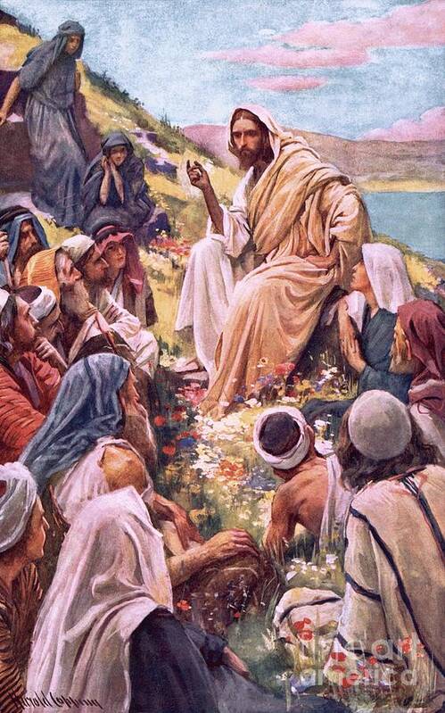 Son Of God Art Print featuring the painting The Sermon On The Mount by Harold Copping