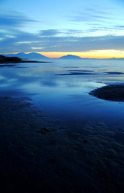 Water Art Print featuring the photograph Utah Lake at Dusk part III by Nathan Abbott