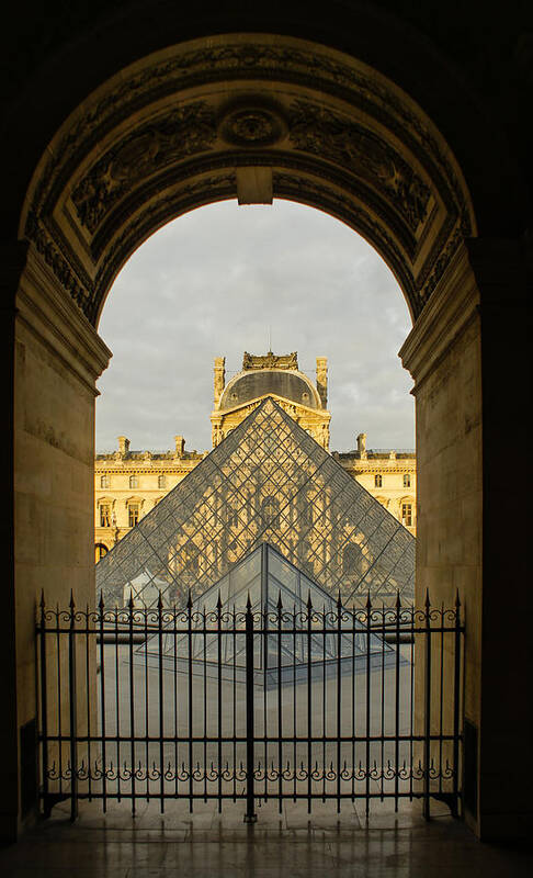 Paris Art Print featuring the photograph Waiting for the Louvre to Open by Georgia Mizuleva