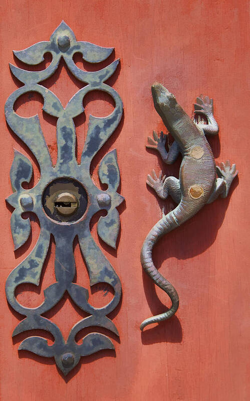 Artistic Art Print featuring the photograph Weathered Brass Door Handle of Medieval Europe by David Letts