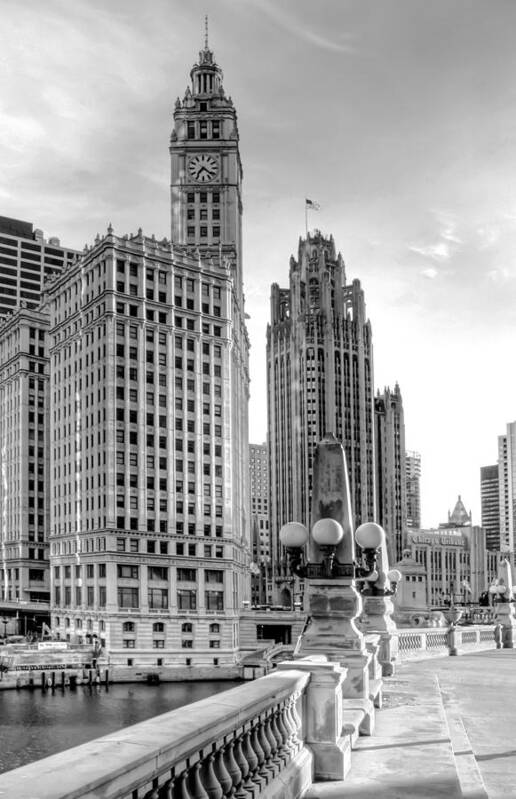 Architecture Art Print featuring the photograph Wrigley and Tribune by Scott Norris