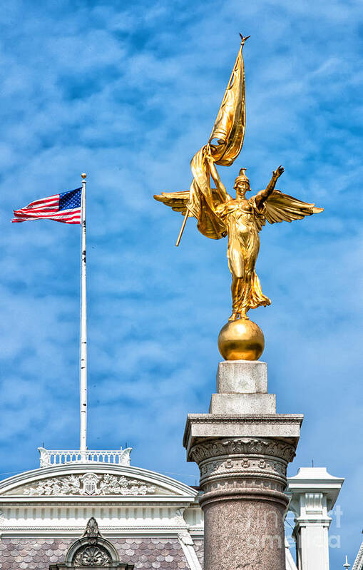 17th Street Nw Art Print featuring the photograph Victory atop 1st Division Monument #1 by Jim Moore