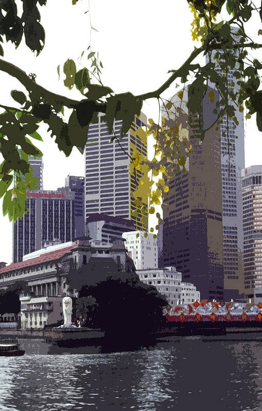 Asien Art Print featuring the photograph Singapore ... The Lion City by Juergen Weiss