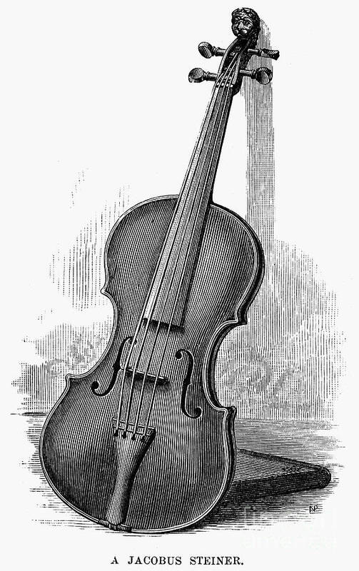 1881 Art Print featuring the photograph Stainer Violin by Granger