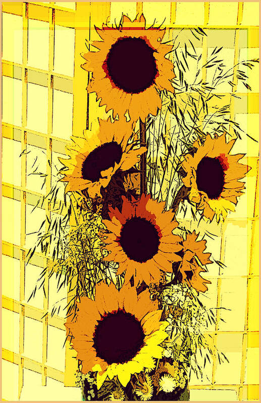 Sunflowers Art Print featuring the photograph Sunny Flowers by Mindy Newman