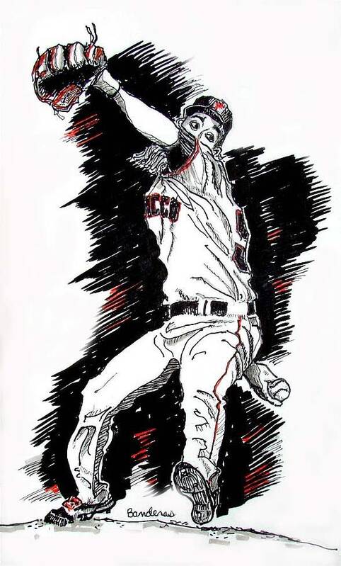 Baseball Art Print featuring the painting Tim Lincecum by Terry Banderas