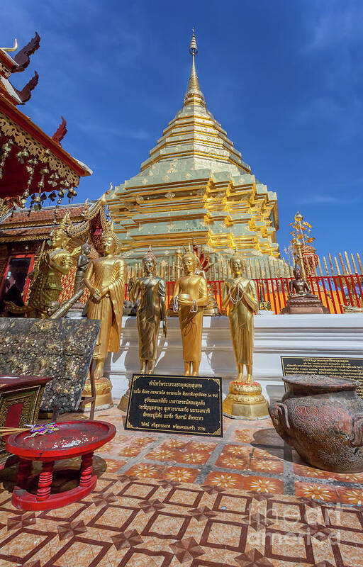 Temple Art Print featuring the photograph Chiang Mai Temple #1 by Adrian Evans