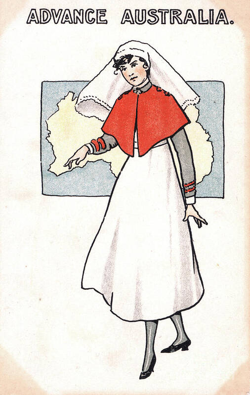 1918 Art Print featuring the drawing NURSE, 1918. - to license for professional use visit GRANGER.com #2 by Granger