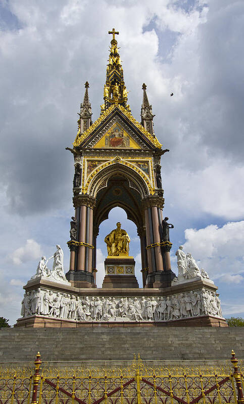 Royal Albert Hall Art Print featuring the photograph Prince Albert memorial statue #1 by David French