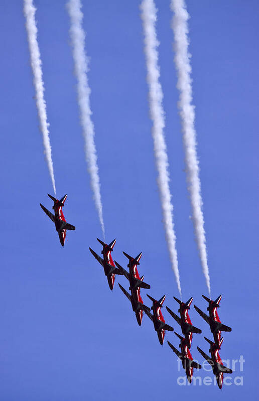 Red Arrows Art Print featuring the photograph Red Arrows #19 by Ang El