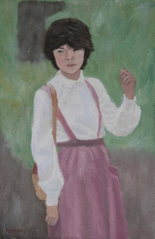 Walk Art Print featuring the painting Girl In The Park #5 by Masami Iida