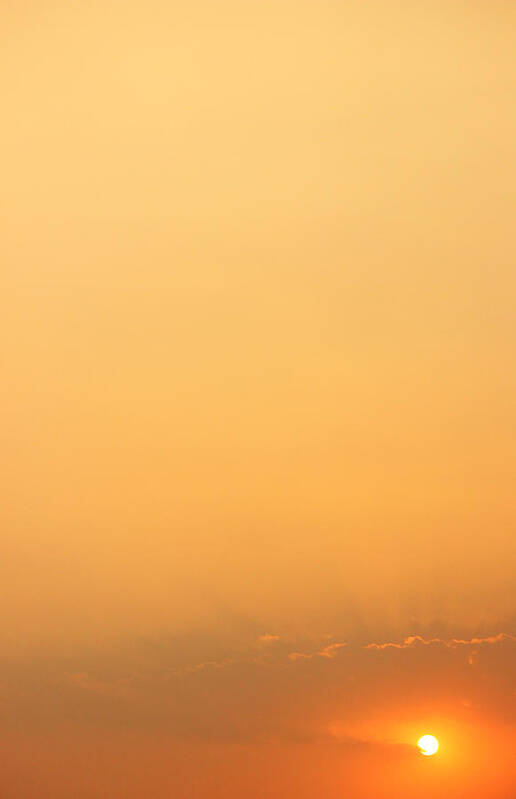 Minimalist Sunset Art Print featuring the photograph A Minimalistic Sunset by Prakash Ghai
