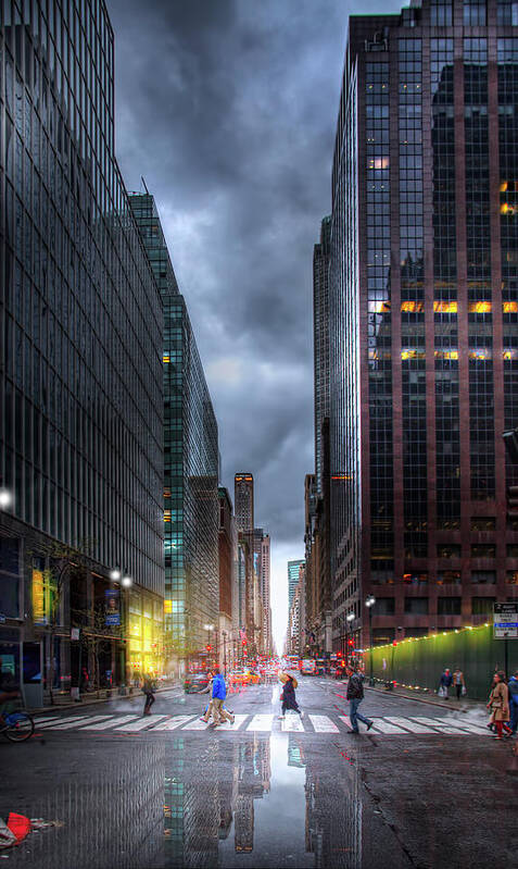 New York Art Print featuring the photograph A Rainy Day in New York City by Mark Andrew Thomas