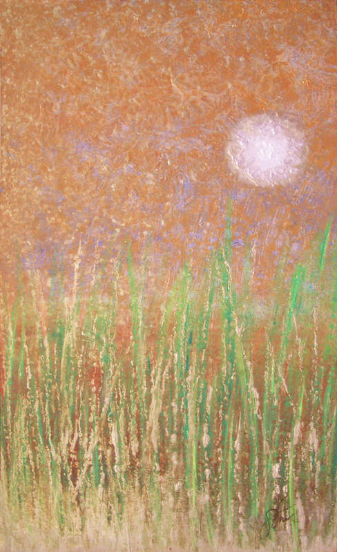 Marsh Art Print featuring the painting Across the Marsh by Steve Ellis