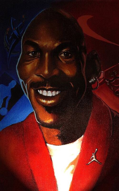 Caricature-portrait Art Print featuring the painting Airness by Raphael Sanabria