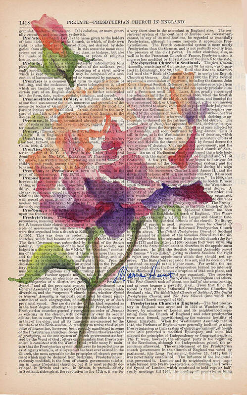 Antique Paper Art Print featuring the painting Antique Rose On Antique Paper by Maria Hunt