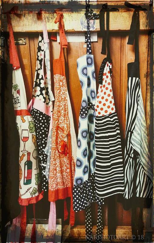 Apron Art Print featuring the photograph Aprons by Kathy Barney