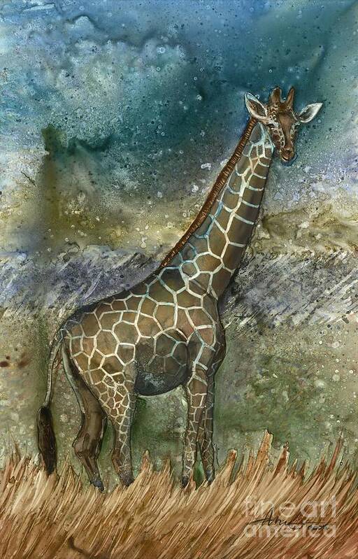 Giraff Art Print featuring the painting Cosmic Longing by Amy Stielstra