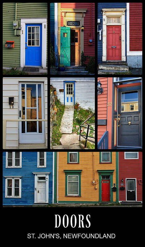 Doors Art Print featuring the photograph Doors in St. Johns, Newfoundland by Tatiana Travelways