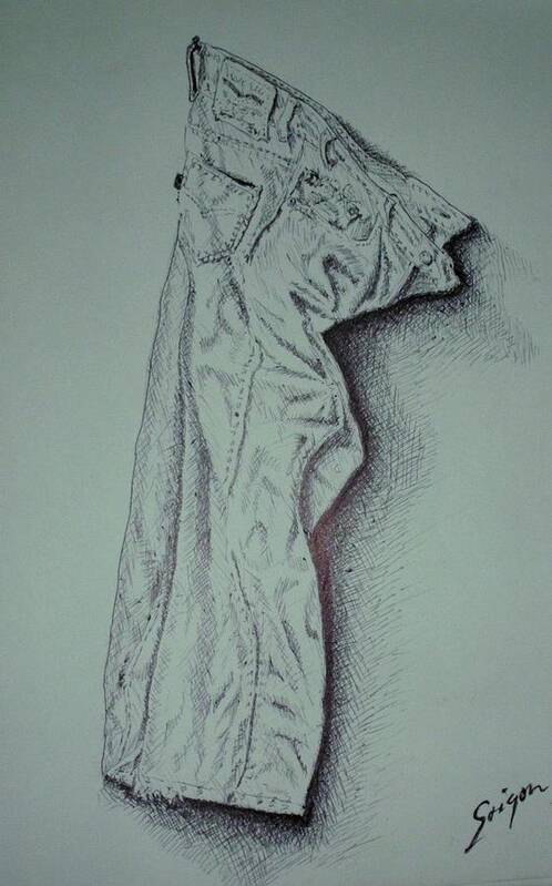 Pants Art Print featuring the drawing Fac Fidelis by SAIGON De Manila 