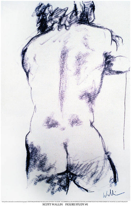 A Set Of Figure Studies Art Print featuring the drawing Figure Study One by Scott Wallin