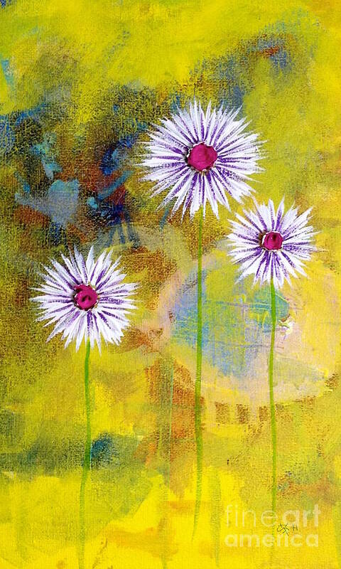 Nature Art Print featuring the painting Flower seeds by Wonju Hulse