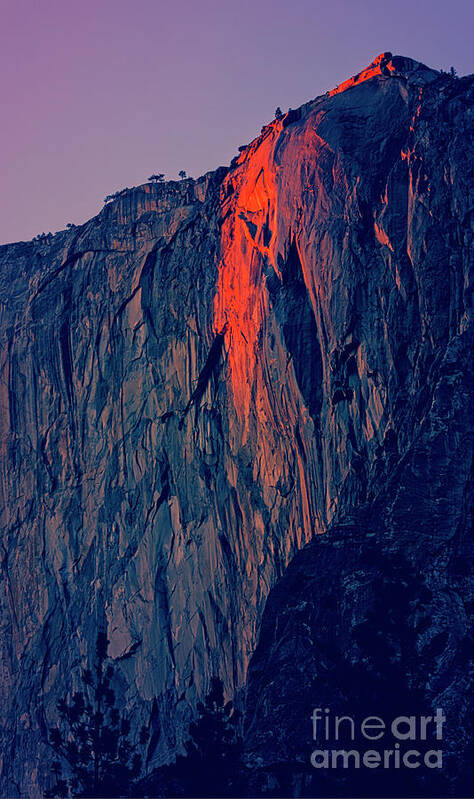 Horsetail Falls Art Print featuring the photograph Horsetail Falls Yosemite by Jim And Emily Bush