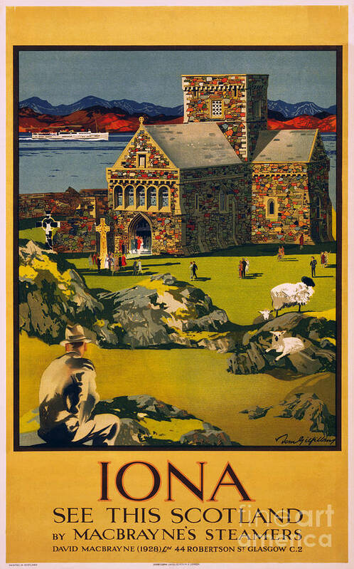Iona Art Print featuring the painting Iona Scotland by Celestial Images
