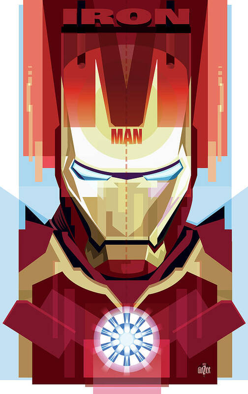 Iron Man Art Print featuring the digital art Iron Man Concept by Garth Glazier