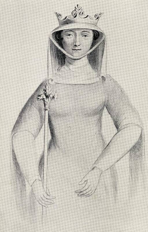 France Art Print featuring the drawing Isabella Of France Circa. 1295 To 1358 by Vintage Design Pics