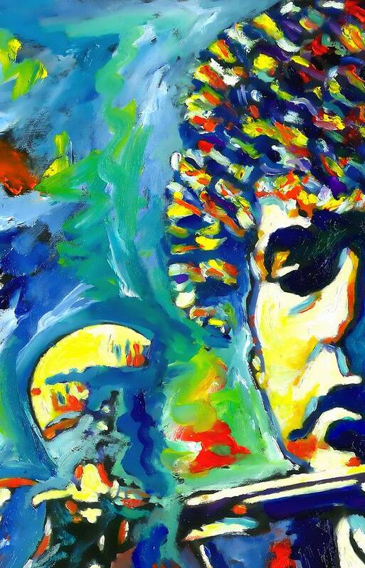 Bob Dylan Art Print featuring the painting Like A Rolling Stone by Vel Verrept