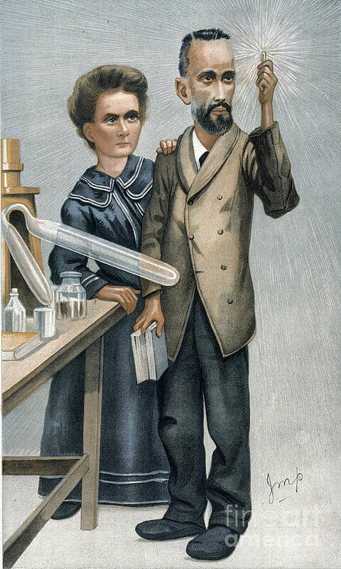 1904 Art Print featuring the photograph Marie And Pierre Curie by Granger